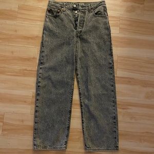 Used Levi's Ribcage Straight Ankle Women's Jeans Size 28 Worn In Black